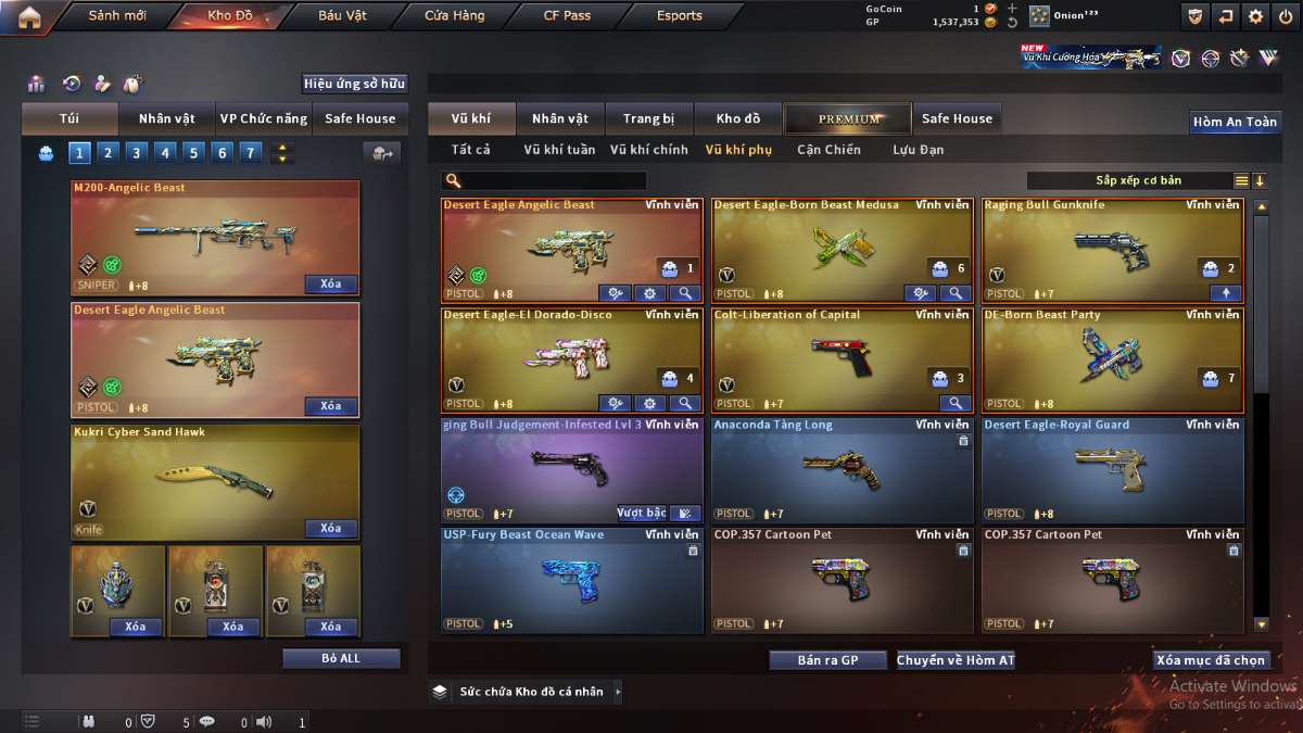 shop acc cf uy tin gia re